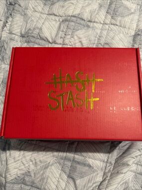 Red Storage Box with Gold Logo